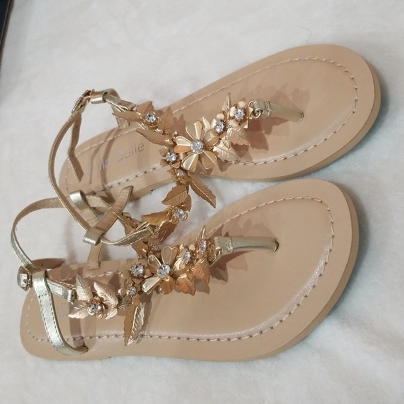 Beach Sandals Poshmark ShoesNew Belle Gold Bella Leaf Thong TOXkZPiu